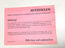 Märklin HO  --   ANLEITUNG     01.1971 -- X /19