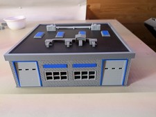 H0 HO 1:87 Fahrzeughalle Garage Lagerhalle LKW Halle Werkstatt Depot V2 (1)