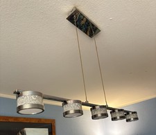 Pendelleuchte Hängelampe LED 5-flammig, Edelstahl höhenverstellbar Top -Zustand