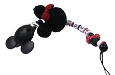 Schnullerkette mit Namen Maus Amigurumi Mädchen Babygeschenk Babyparty