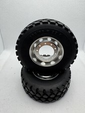 Tamiya Breitreifen inkl. Aluminiumfelge 2er Set für Lenkachse (25mm Breitreifen)