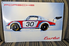 Porsche  Blech Emaille Schild 911 Carrera RSR, limitierte Auflage 2000, 40X60 cm