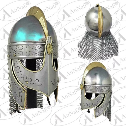 Wikingerhelm mit kettenhemd - wikingerhelm,