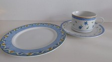 Fine China  Kaffeeservice 12 Personen Blau Blüten