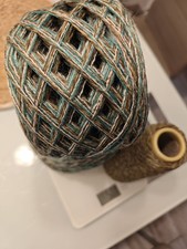 Wollreste Konvolut Merinowolle Mischgarn ca. 470gr. Grün Seide