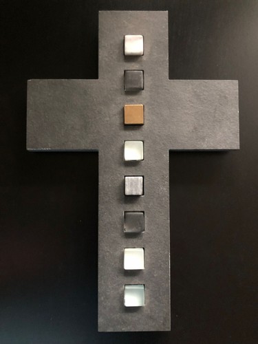 Schiefer kreuz inlays - 8, stein
