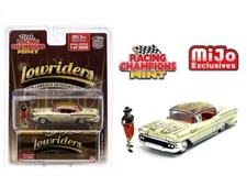 CHEVROLET Impala Lowrider + Figure - 1958 - cream - Racing Champions 1:64
