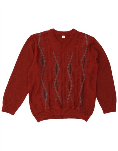 Vintage herren neck pullover - vintage, v-neck