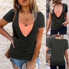 Damen Kontrast Tunika Freizeit