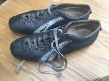 GERMINA  Fußball Schuhe Alustolle Schwarz  DDR  genagelt Sohle 50iger Jahre