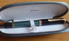 Pelikan - Kolbenfüller Souverän 600 - grün gestreift - Feder 585 - bicolor M