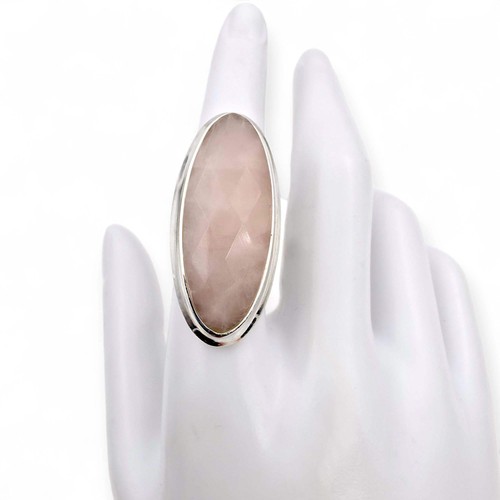 Vintage silber rosenquarz ring - vintage, silber-rosenquarz-ring