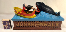 Jonah and the whale;Spardose; Gusseisen; Jona und der Wal; Repro; 60er; RAR !!!!