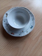 Seltmann Weiden 2 tlg.Teegedeck Marie Luise Streublume mit blauer Rand 