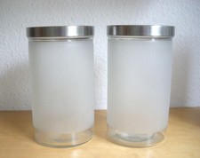 2x IKEA Droppar Aufbewahrungsglas Vorratsglas 21x12 cm satiniert Glas mit Deckel