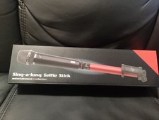 Sing a long Selfie Stick f. Smartphone m. Mikrofon Teleskopstab Karaoke NEU OVP