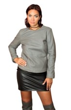 Ledershirt Leder-Pullover  in