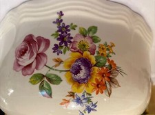 DDR (N)Ostalgie älteres Steingut-Schüssel-Set Torgau „Blumen“ Gr. 2+5, gebr.