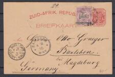 Postkarte gelaufen 1895 Südafrika Kapstadt Cape Town nach Barleben b. Magdeburg
