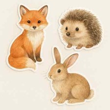Waldtiere Sticker Set Fuchs