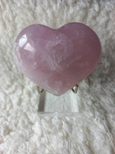 Großes Rosenquarz Herz Edelstein Schmuckstein Heilstein Kristall