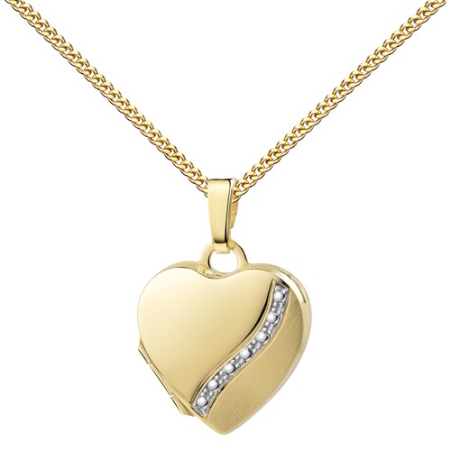 Herz medaillon 585 gold - medaillon, 14