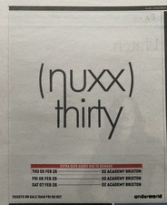 Underworld Nuxx Thirty Live