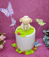 Schaf tortenfigur aus fondant - schaf,