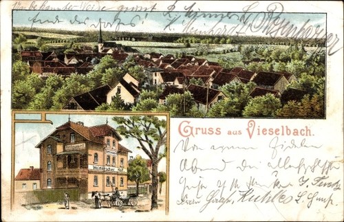 Litho vieselbach erfurt - vieselbach, in