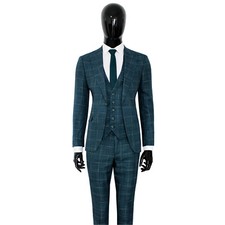 Slim Fit Herrenanzug mit Weste