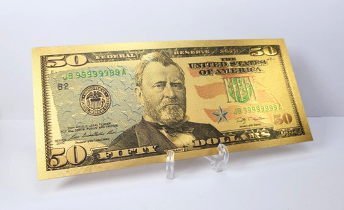 Dollars gold banknote - dollars,