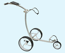 AVALON Edelstahl Golftrolley * Räder silber * 3-Rad Golftrolley