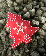 Rot Weiß Gepunkteter Anhänger Keramik Tannenbaum 