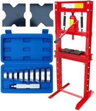 Werkstattpresse 12T Hydraulikpresse + Druckstücksatz 10-tlg. – Rahmenpresse