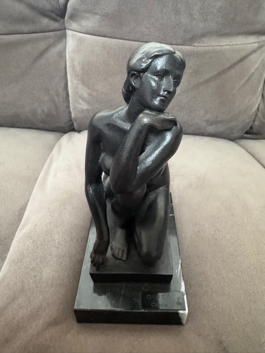 Art déco bronzeskulptur - art,