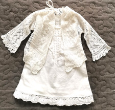 feines antikes Puppenoutfit  Kleid u. Strickjacke f. Käthe Kruse o.a.Puppen