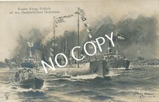 Foto PK WK I U-Boot Rückkehr Kapitän König Flaggen 1916 A 1.10