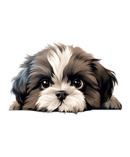 Shih Tzu Auto Aufkleber 9x9 cm