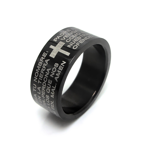 Herrenring schwarzer stahlring - schwarzer,