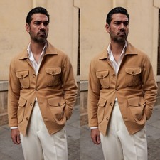 Wolle Männer Safari Jacken