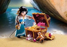 Playmobil 9087 - Piratin mit Schatztruhe #VH11