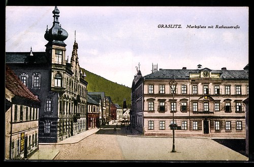 Ansichtskarte graslitz - ansichtskarte,