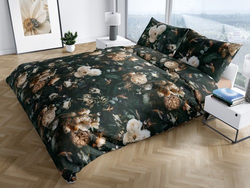 Mako satin bettwäsche floral - mako,