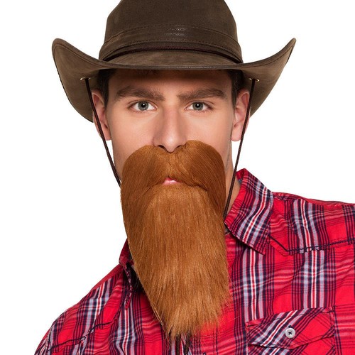 Bart cowboy kunsthaar - cowboy,