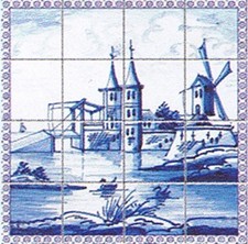 Fliesen-Fresko Mühle