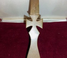 Grabenkunst Brieföffner Kupfer Granathülse Eisernes Kreuz Reservistika I. WK #b