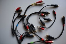 Cinch Verteiler Y-Kabel Adapter Buchse auf 2 Stecker