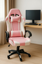 Pink Gaming Chair PU Leather