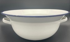 Emaille schüssel weiß mit - emaille,