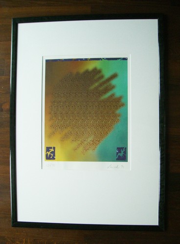 Lithographie gerahmt aus